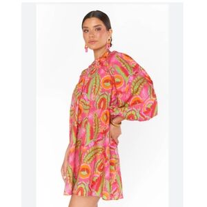 NWT Show Me Your Mumu High Volume Mini Dress  Paradise Palms